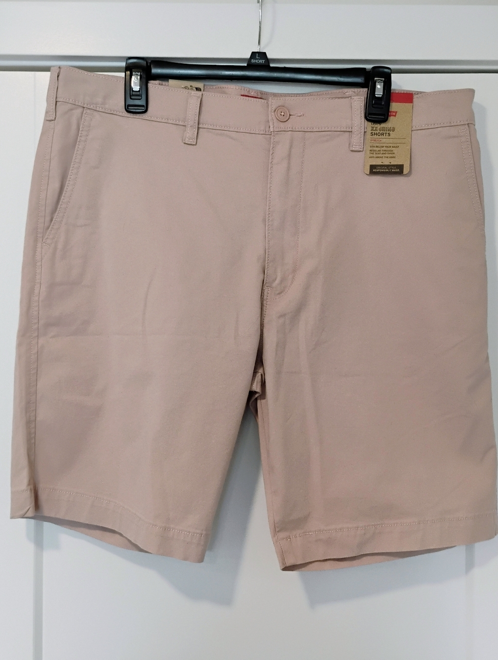 NWT 38 Levi's XX Chino Shorts Pink Mauve Stretch Cotton 9" Shorts NEW